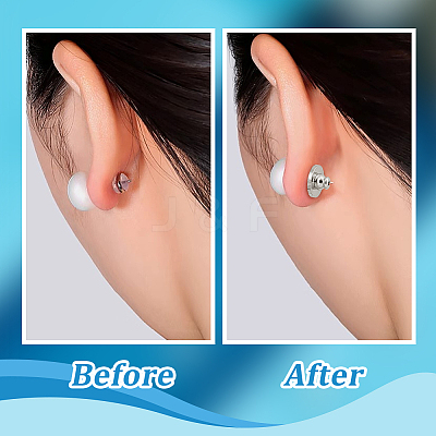 12Pcs Brass Ear Nuts KK-BBC0016-29P-1