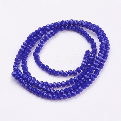 Faceted Imitation Jade Glass Beads Strands X-GLAA-R135-2mm-27-1
