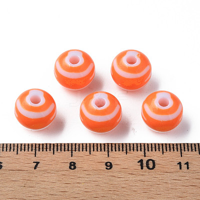Opaque Striped Acrylic Beads MACR-S373-27A-04-1