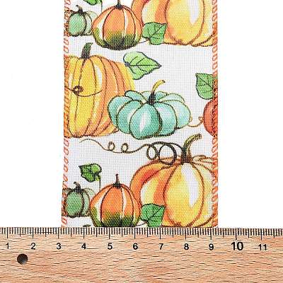 5 Yards Thanksgiving Day Printed Polyester Wired Ribbon LS-OCOR-K009-01A-1