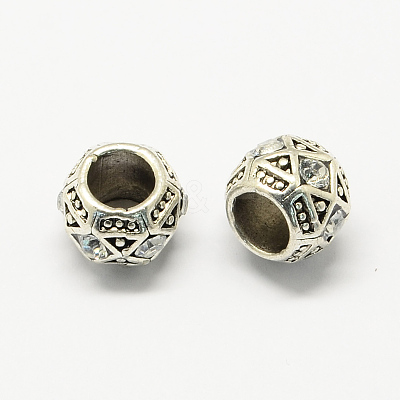 Alloy Rhinestone European Beads MPDL-R036-05F-1