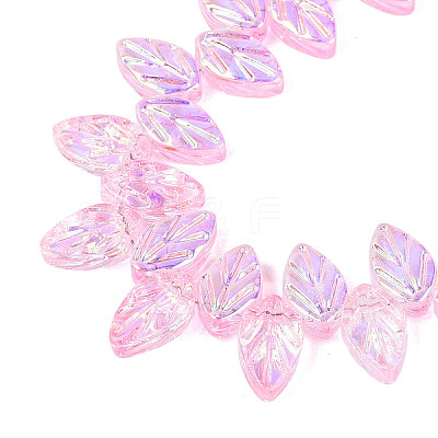 Electroplate Transparent Glass Beads Strands EGLA-N056-03A-05-1