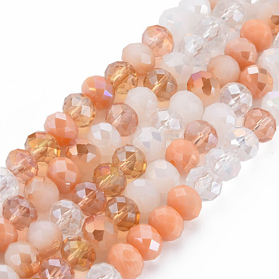 Electroplate Glass Beads Strands EGLA-S194-18I-1