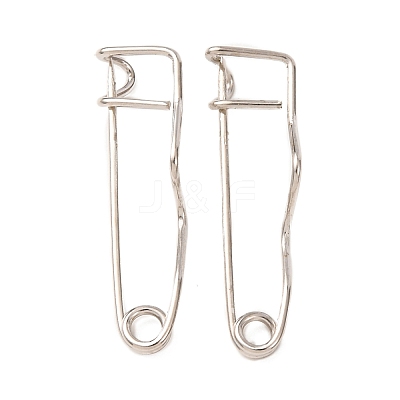 Iron Crimp Safety Pin Brooch Findings JEWB-Z050-01P-02-1