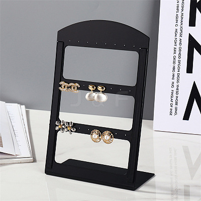 3-Tier Plastic Slant Back Earrings Display Stands PW-WG32345-01-1