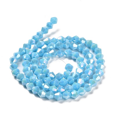 Opaque Solid Color Electroplate Glass Beads Strands X1-GLAA-F029-P4mm-A12-1