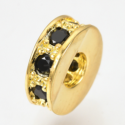 Brass Micro Pave Cubic Zirconia Beads LS-ZIRC-Q013-138G-1