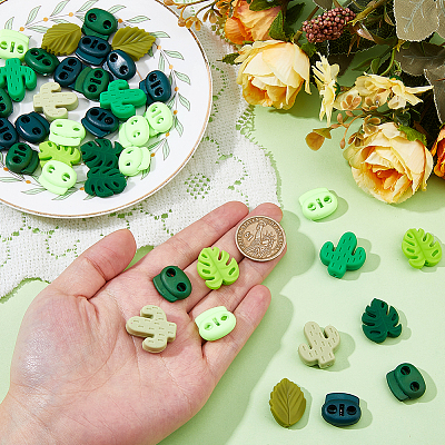 18Pcs 6 Styles Silicone Beads SIL-HS0001-08-1