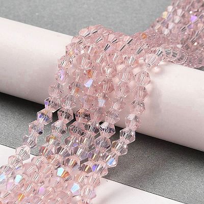 Transparent Electroplate Glass Beads Strands GLAA-F029-3mm-D26-1