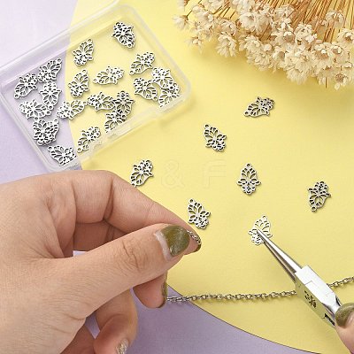 30Pcs 201 Stainless Steel Pendants STAS-CJ0002-36-1