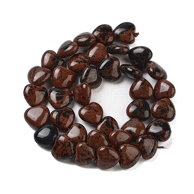 Natural Mahogany Obsidian Beads Strands G-B022-25C-1