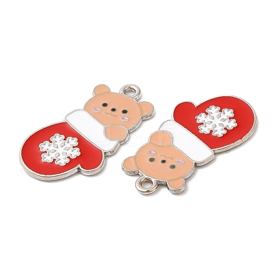 Christmas Alloy Enamel Pendants ENAM-D050-13F-01P-1