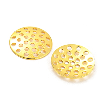 Rack Plating Finger Ring/Brooch Sieve Findings KK-P240-03B-G-1
