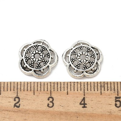 Tibetan Style Alloy Bead Caps TIBE-P003-75AS-1