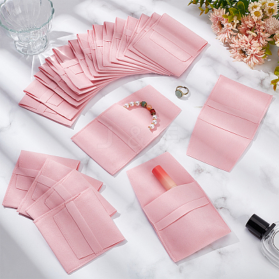 Velvet Jewelry Flap Pouches ABAG-WH0038-43G-1