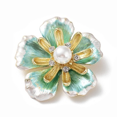 Alloy Pave Crystal Rhinestone Brooch JEWB-M035-04G-02-1