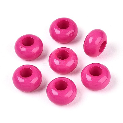 Valentine's Day Opaque Acrylic European Beads SACR-N019-03M2-1