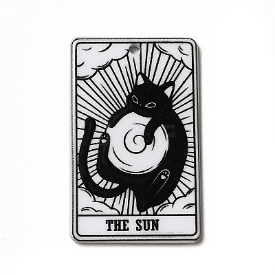 Tarot Theme Printed Acrylic Pendants MACR-G061-04F-1