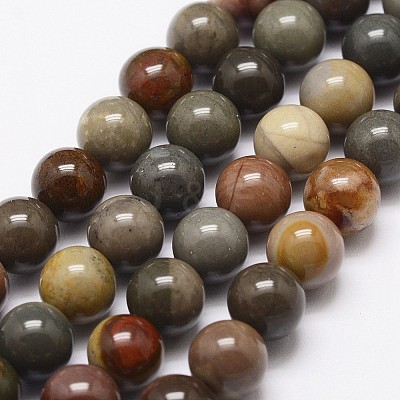 Natural New Ocean Jasper Bead Strands G-G954-01-8mm-1
