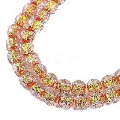 Handmade Foil Lampwork Beads Strands FOIL-K003-05G-1