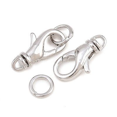 Brass Lobster Claw Clasps KK-H287-08A-P-1