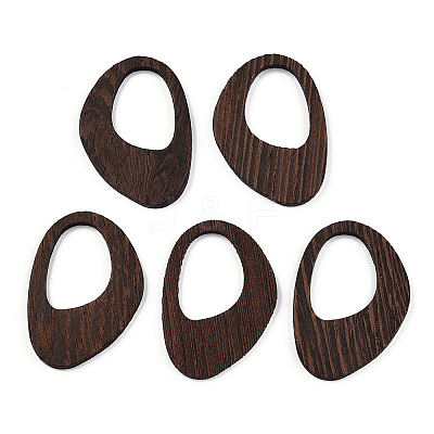 Natural Wenge Wood Pendants WOOD-T023-55B-01-1