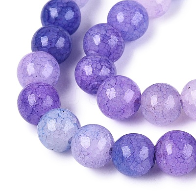 Baking Paint Crackle Glass Beads Strands X-GLAA-Q106-03A-05-1