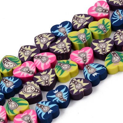 Handmade Polymer Clay Beads Strands CLAY-N008-005-1