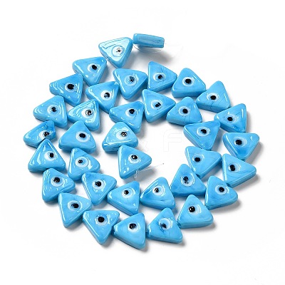 Evil Eye Handmade Lampwork Beads Strands LAMP-G154-05E-1