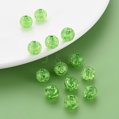 Transparent Crackle Acrylic Beads MACR-S373-66C-N19-1