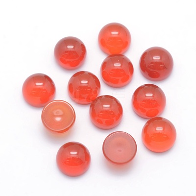 Natural Carnelian Cabochons G-P393-R03-6mm-1