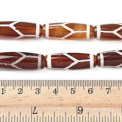 Rice Shape Tibetan Style dZi Beads Strands G-A269-A21-01-1
