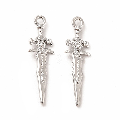Rack Plating Alloy Pendants PALLOY-E025-22P-1