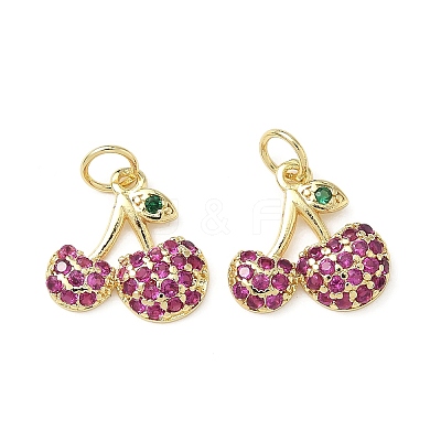 Brass Micro Pave Cubic Zirconia Pendants KK-L243-02G-02-1