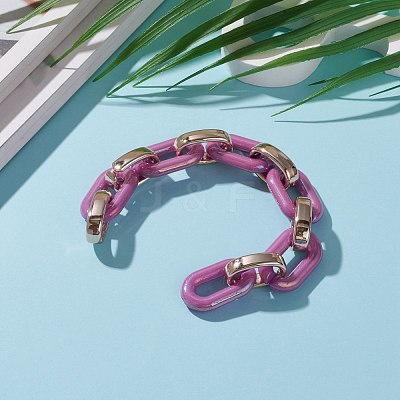 Handmade Opaque Acrylic Cable Chains AJEW-JB00890-07-1
