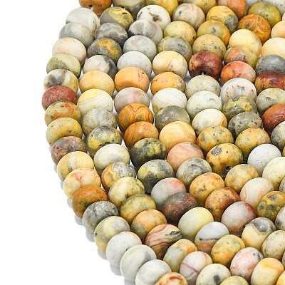 Natural Crazy Agate Beads Strands G-P575-A04-8x5mm-01-1