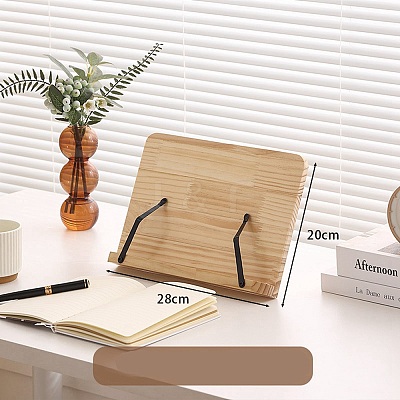 Adjustable Rectangle Wood Desktop Book Stands PW-WG60559-02-1