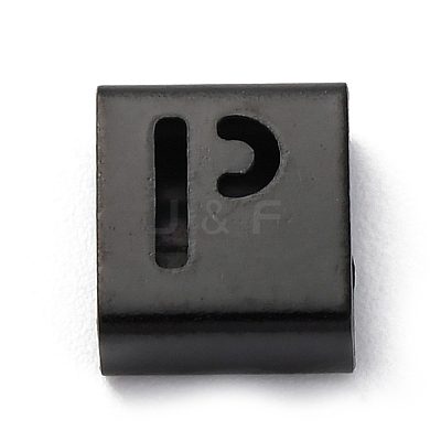 Ion Plating(IP) 304 Stainless Steel Square Slide Charms STAS-L132-24P-B-1