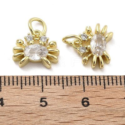 Brass Micro Pave Cubic Zirconia Pendants KK-U060-20G-B-1