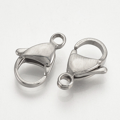 Tarnish Resistant 304 Stainless Steel Lobster Claw Clasps STAS-T029-11-1