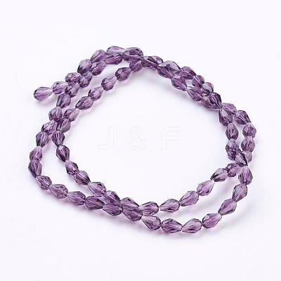 Glass Beads Strands GLAA-R024-6x4mm-2-1
