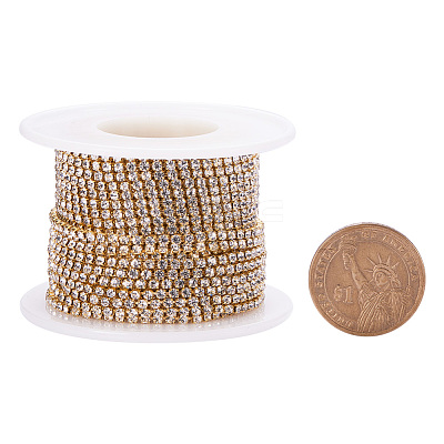 Brass Rhinestone Strass Chains CHC-T001-SS6-01C-1