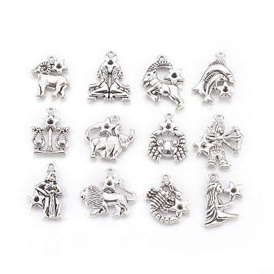 Tibetan Style Alloy Pendant Rhinestone Settings PALLOY-WH0047-01AS-1