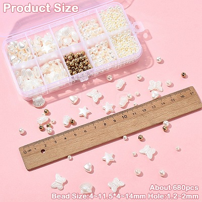 685Pcs Plastic Imitation Pearl Beads KY-YW0001-91-1