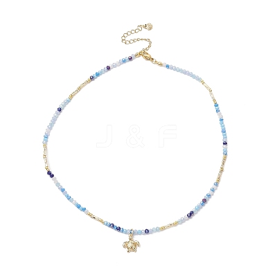 Summer Beach 304 Stainless Steel Pendant Necklaces for Women NJEW-JN05241-01-1