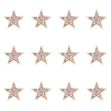 SUPERFINDINGS 12Pcs Star Brooch Pin JEWB-FH0001-43-1