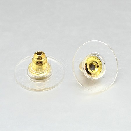 Brass Ear Nuts KK-F0295-01G-1