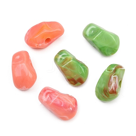 Opaque Acrylic European Beads OACR-G064-10M-1
