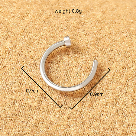 304 Stainless Steel Hoop Nose Rings WG032BD-03-1