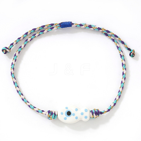 Handmade Porcelain Fish Charm Adjustabale Bracelets LS-XD8221-5-1